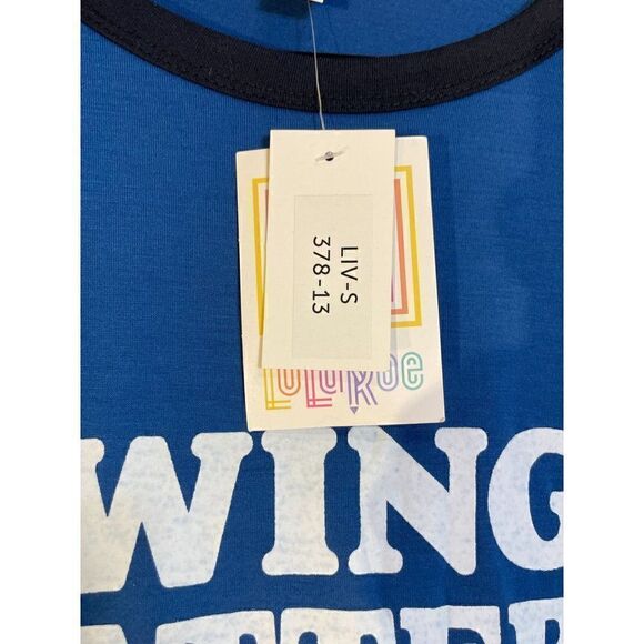 NWT Lularoe Sm Liv Baseball Ringer Tee - Picture 3 of 16